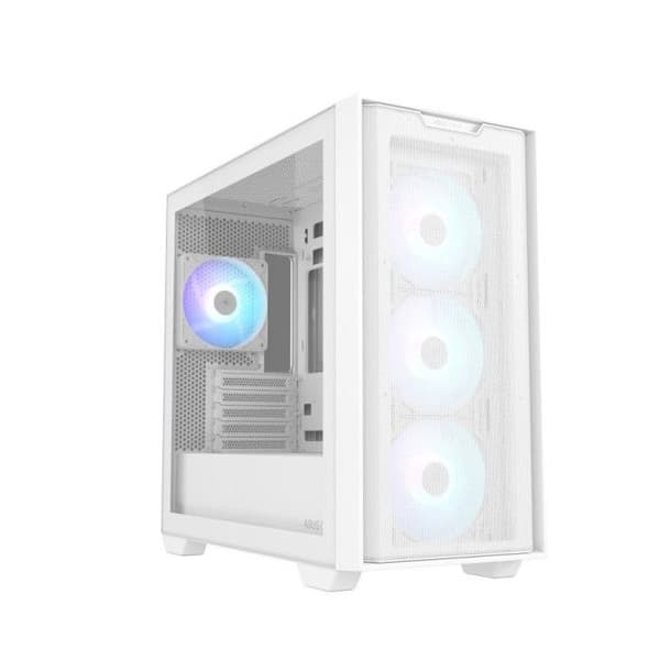 Fodral - ASUS - A21 PLUS - ARGB Vit - Optimal kylning - Micro ATX/Mini-ITX-kompatibilitet