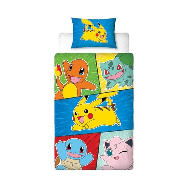 Enkel sängset med påslakan och örngott Pokémon Retro