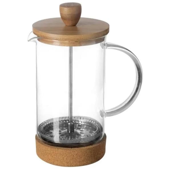 Kaffekanna 60 cl i glas och bambu - Transparent - D 9 cm
