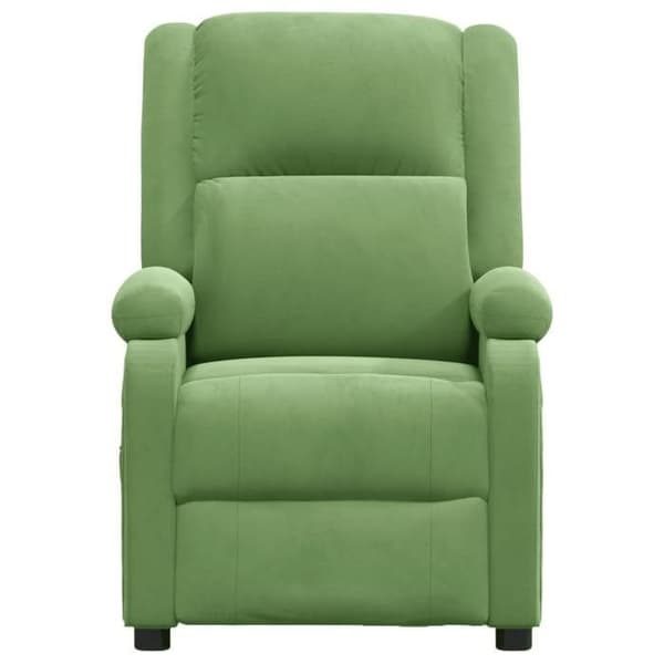 vidaXL Massagefåtölj Ljusgrön Sammet 342413