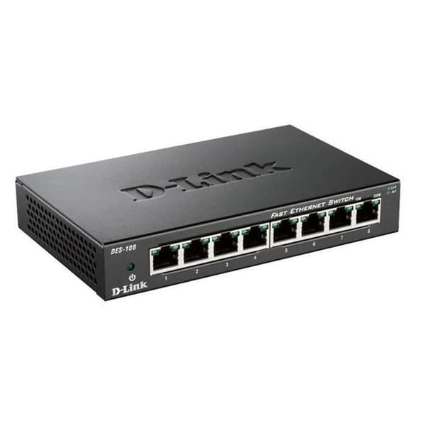 D-Link Switch 8 portar metallkapsling DES108