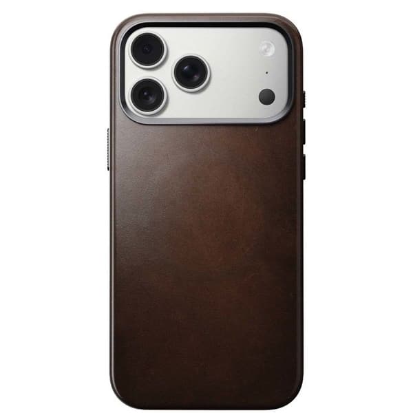 Magsafe-fodral - NOMAD - iPhone 17 Pro Max - Horween-läder - Stötsäker - Mörkbrun