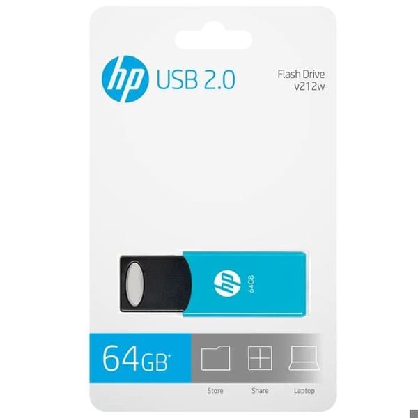 HP V212W 64 GB USB-nyckel - Vit - USB 2.0 - Windows, Mac OS