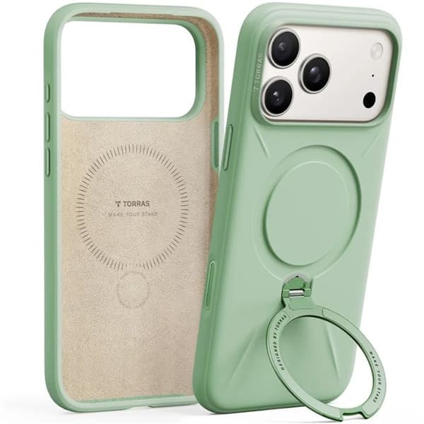 Coque Torras QPRO Silikonserie för iPhone 17 Pro - Matcha Grön
