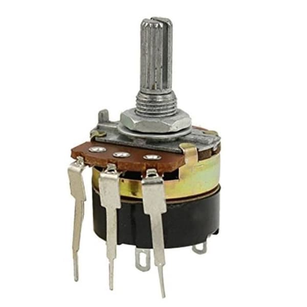 Potentiometer - SOURCING MAP - B500K - 500 kΩ - 3 terminaler - axel 6 mm