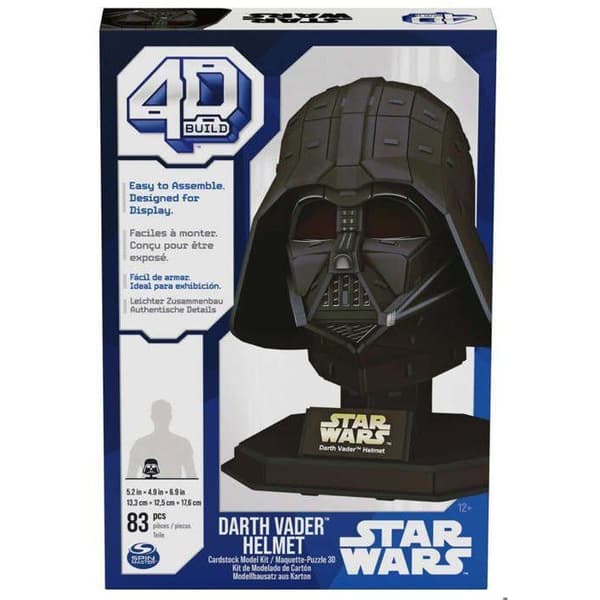 Spin Master Puzzle 4D Build Star Wars Star Wars Darth Vader-hjälm 3D-modell monterbar figur