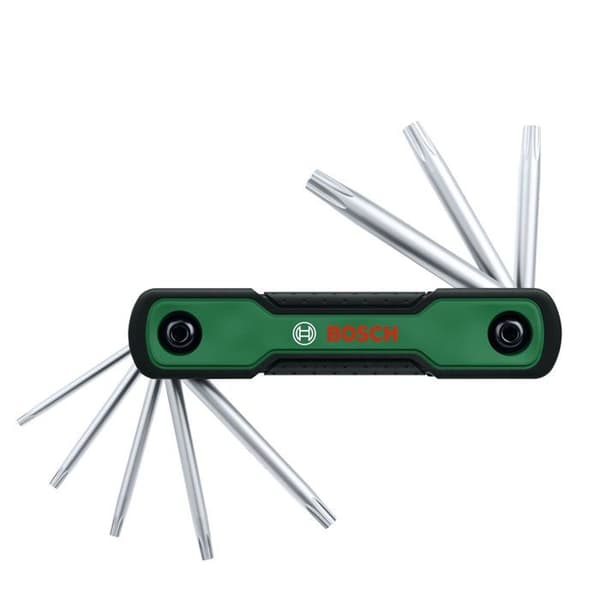 Fällbar Torx-nyckelsats 8 i 1 BOSCH