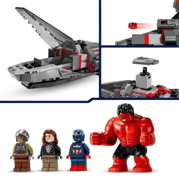 LEGO Marvel 76292 Captain America vs Hulk Red - byggbart jaktplan