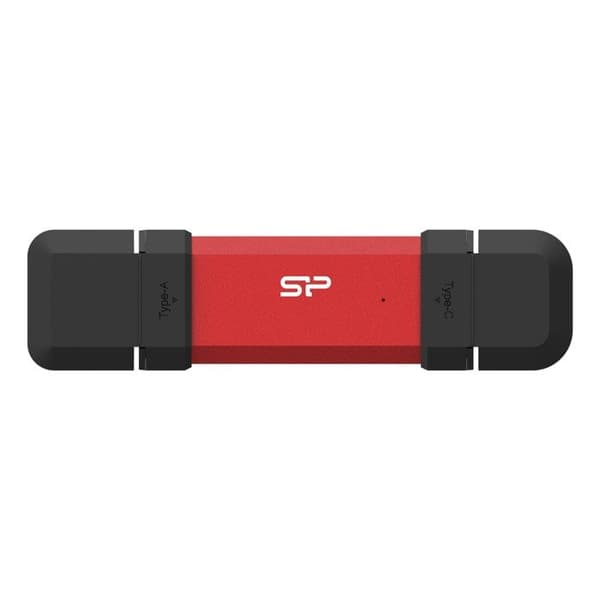 Extern SSD - SILICON POWER - DS72 - 1 To - USB 3.2 Gen 2 (Typ-A/Typ-C) - Röd