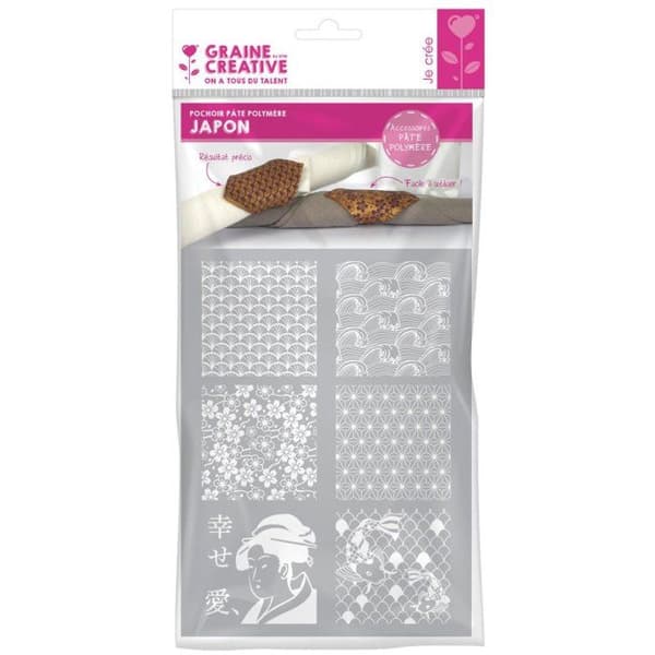 Graine Créative - Silkscreen schablon för polymerlera Japan