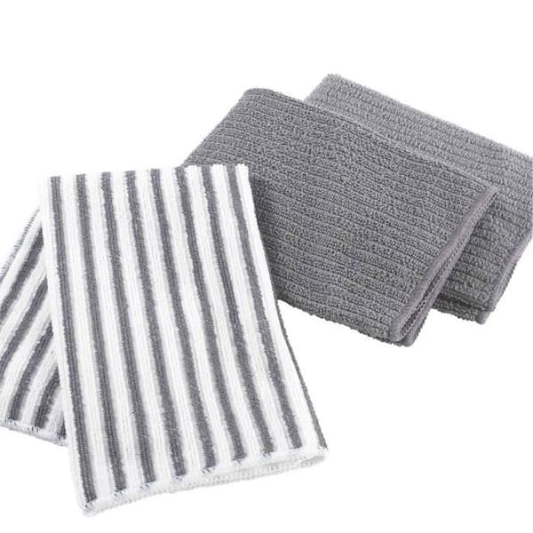 Set med 3 antracitmikrofiber CUISTOT-dukar