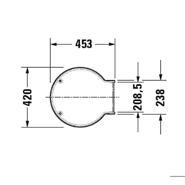 Toalettlock - Duravit - Starck 1 - Softclose - Rostfritt stål - Universell