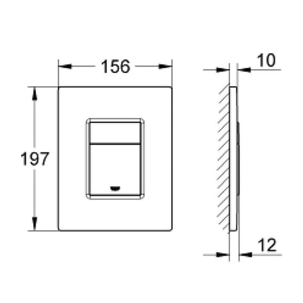 GROHE Even WC spolplatta vit - GRO38966SH0