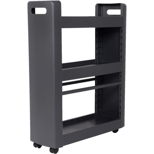 Mobilo Serving Unit - 3 modulära förvaringshyllor - Multidirectional hjul - 60 x 22 x 79 cm - Antracitgrå - EDA