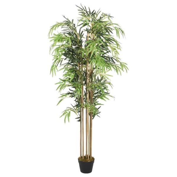 vidaXL konstgjord bambu 1095 blad 150 cm Grön 358986