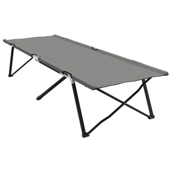 Fällbar solbädd - Grå - Oxford 600D - Metallram - 1 plats, 100 kg max