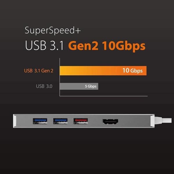 USB-C-hubb - J5 CREATE - 9 i 1 - PD 100W-strömförsörjning - 4K HDMI - Modulldesign