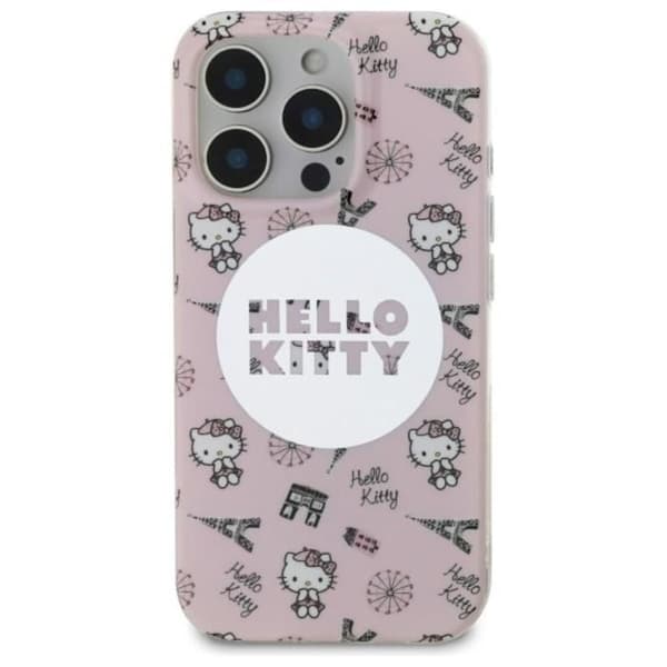 Telefonfodral - Hello Kitty - iPhone 16 Pro Max - IML - MagSafe - Rosa