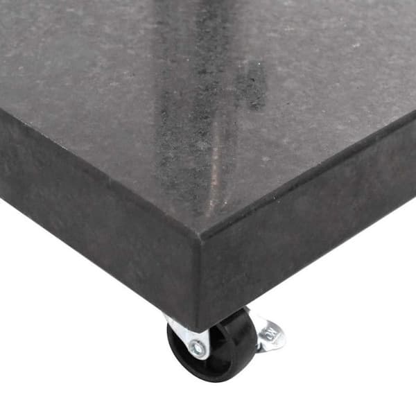 vidaXL Parasoll Bas Granit 30 kg Fyrkantig Svart