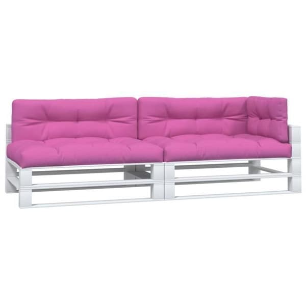 vidaXL Pallkuddar Set med 5 rosa tyg 360797