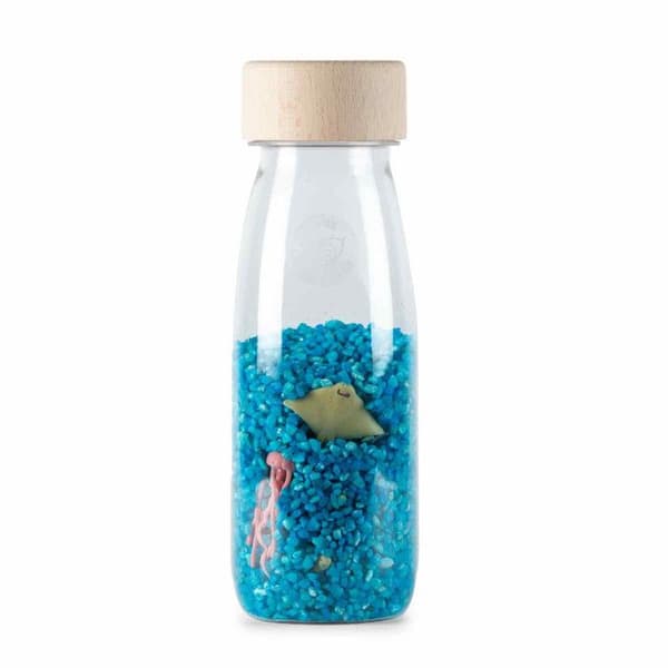 Petit Boum | Sensorisk flaska Spion Hav - Blå - 14 x 4 cm