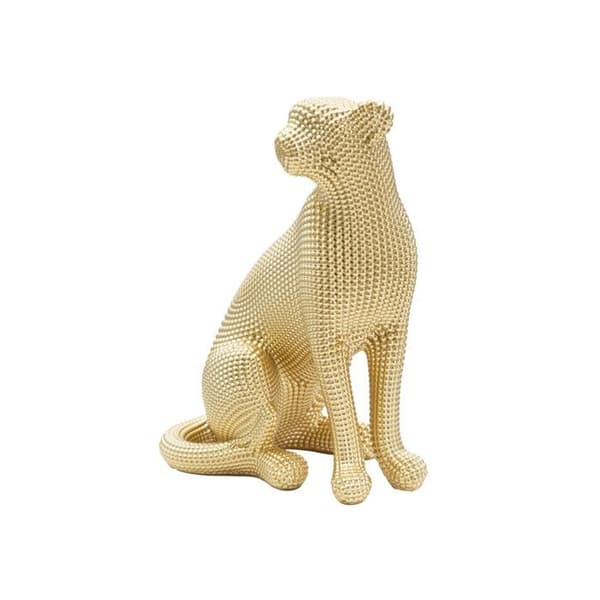 Guldleopard i resin cm 23x15,5x29