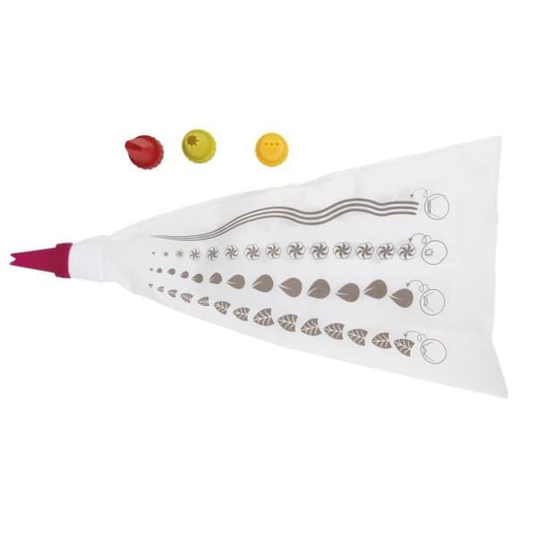 GIMEL spritspåse + 4 spetsar röd, grön, orange och vit
