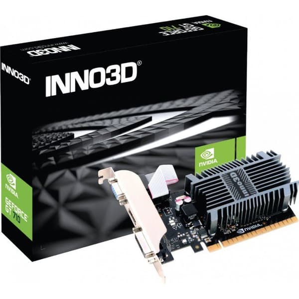 INNO3D - Grafikkort - NVIDIA GeForce GT710 Low Profile Passiv - 2 GB
