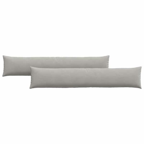 vidaXL Soffkuddar 2 st Ljusgrå 200 x 40 cm tyg 42013898