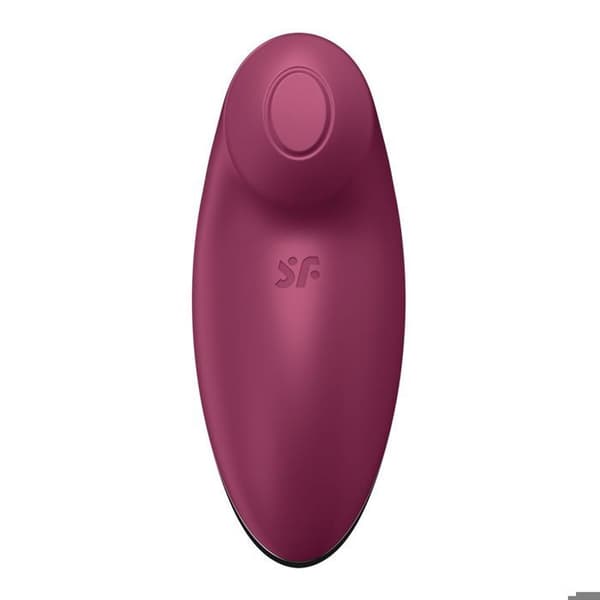 Vibrator - SATISFYER - TAP & CLIMAX 2 - Mjuk silikon - 11 vibrationsprogram - Röd