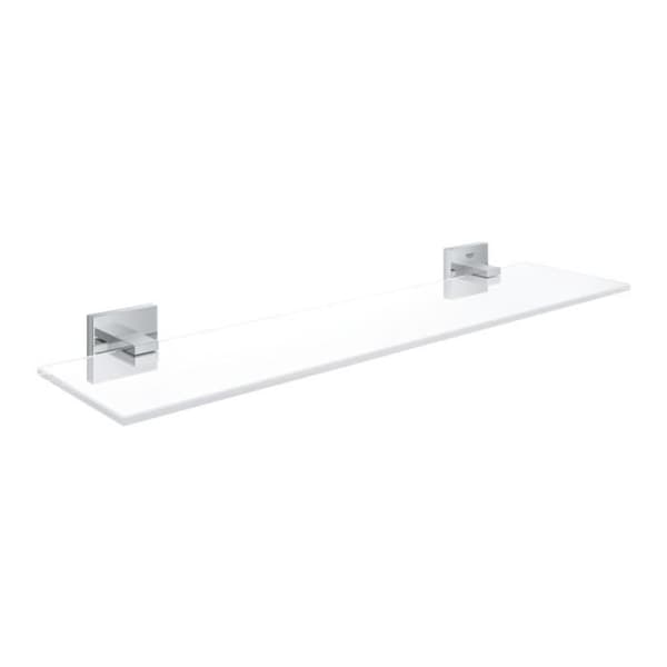 GROHE Start Cube hylla 53 cm krom - glas och metall, dolda fästen