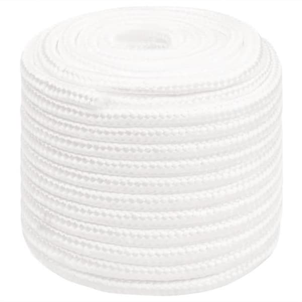 152578 vidaXL Båtrep Komplett Vit 18 mm 100 m Polypropen