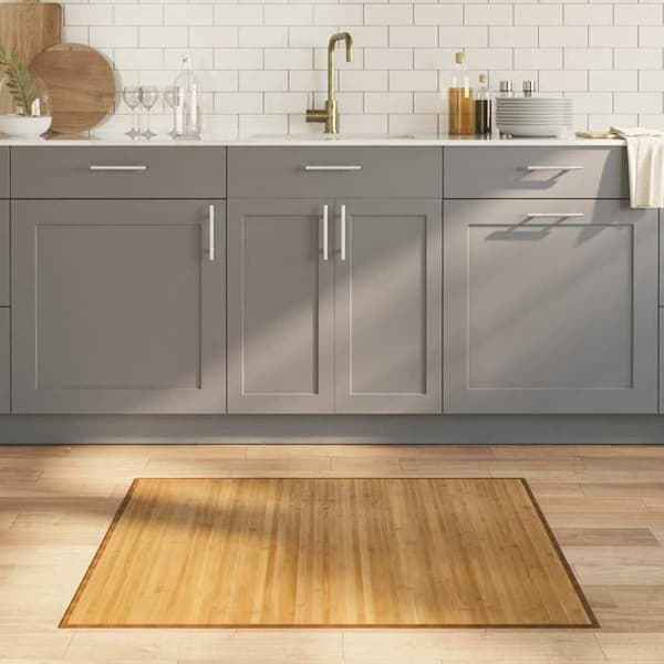 vidaXL Rektangulär matta naturlig 80x100 cm bambu 376901