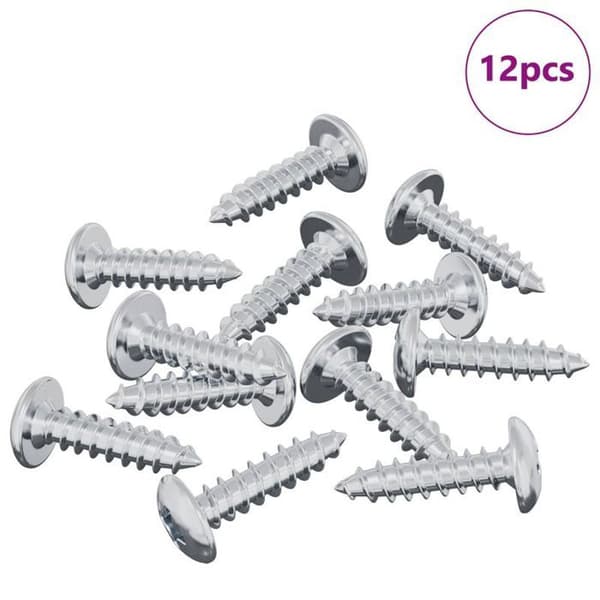Bult - mutter - bricka Vidaxl Skruv 12 st Silver M4 x 16 mm Stål