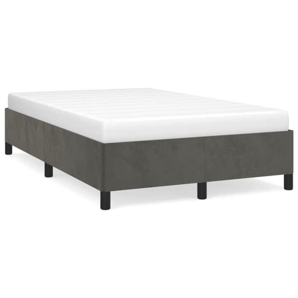 vidaXL Sängram utan madrass mörkgrå 120x200 cm sammet 347313