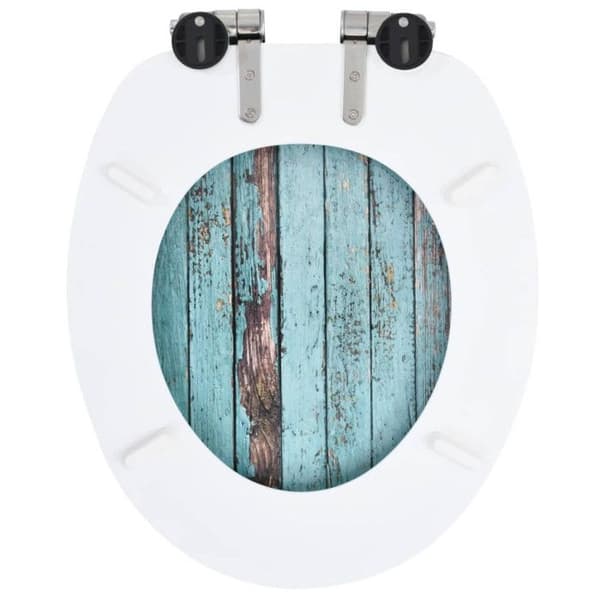 vidaXL Toalettsits MDF Soft-Close Lock Old Wood