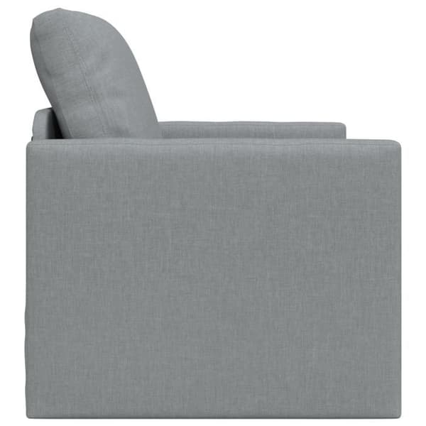 Ljusgrå 2-i-1 sängsoffa på golvet 74x77x81 cm