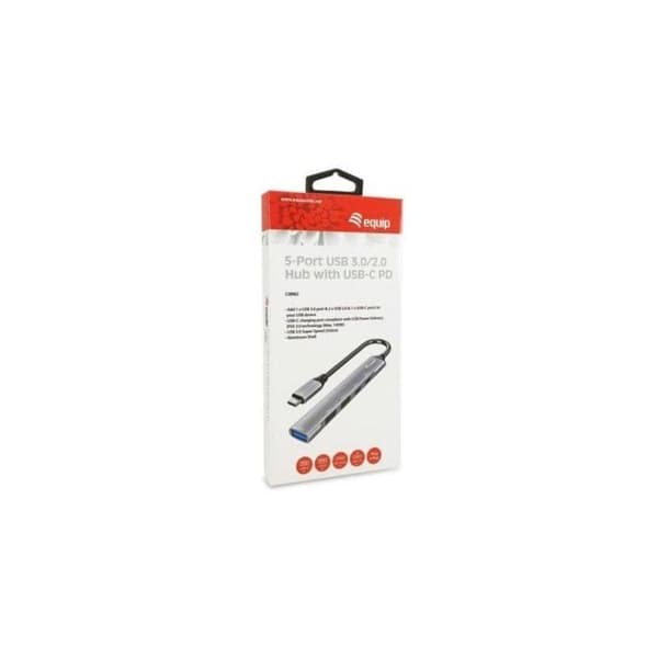 USB-hub - EQUIP - 128962 - USB 3.2 Gen 1 Typ-C - 5000 Mbit/s - Aluminium Silver