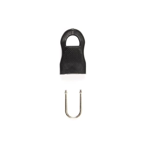 Set med 4 st stängningsringar "Zippade" 5cm Svart