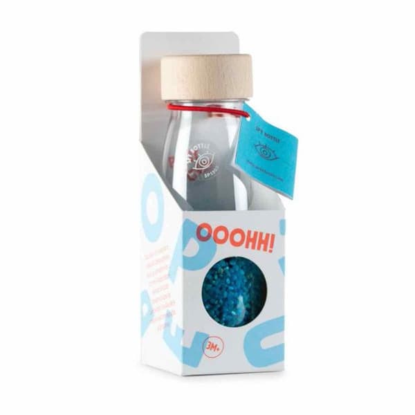 Petit Boum | Sensorisk flaska Spion Hav - Blå - 14 x 4 cm