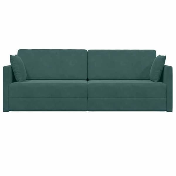 Sängsoffa på golvet Mörkgrön 213 x 76 x 77 cm Sammet