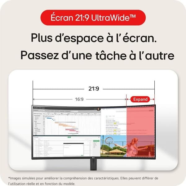 Lg UltraWide 34WR55QK-B PC-skärm