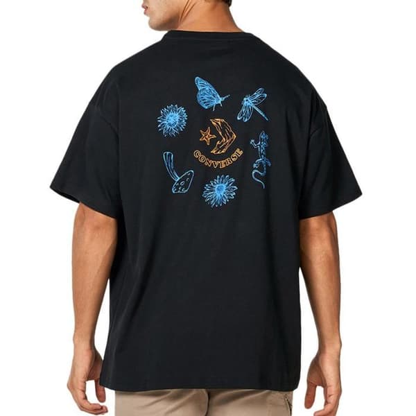 Svart T-shirt Herr Converse Outdoor