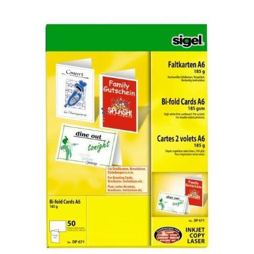 Sigel DP671 A6 A5 Bi-Fold 50 kort 185...
