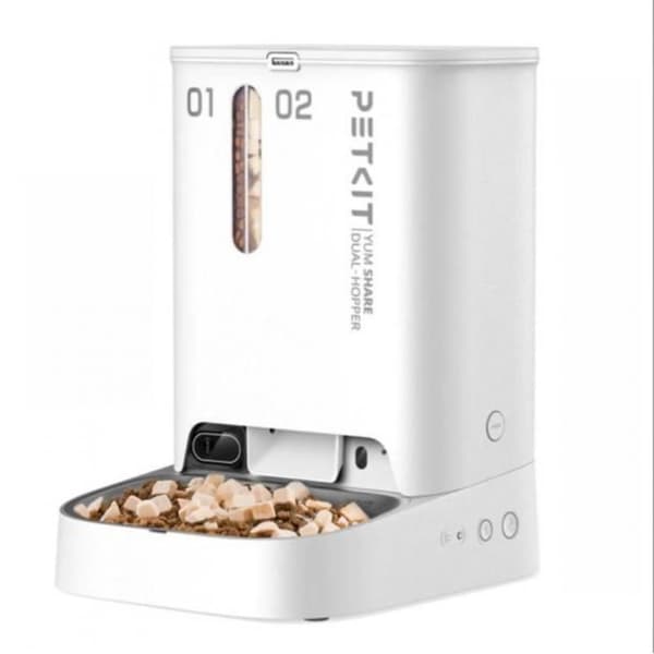 YumShare Dualhopper automatisk ansluten foderautomat med kamera 5L
