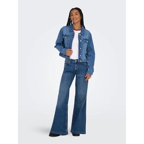 Jeansjacka dam Only - medelblå denim