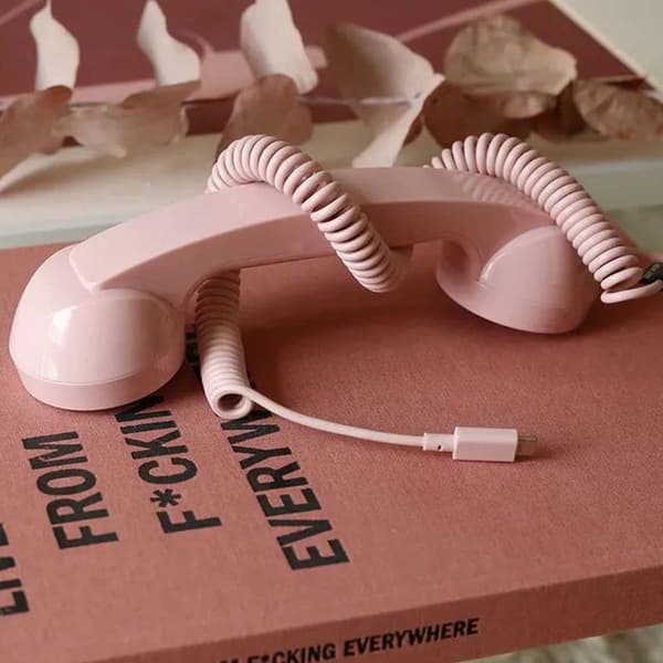 Telefonsystem - NATIVE UNION - POP Retro - USB-C - Inbyggd Mikrofon - Ekologisk