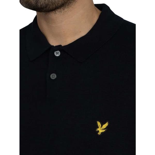 Kortärmad Stickad Bomullspolo - Lyle & Scott