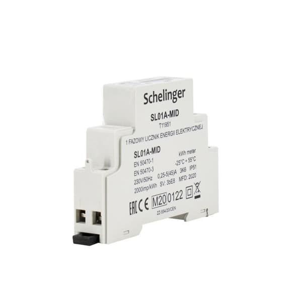 Enfas elektrisk mätare - SCHELINGER - BK-A31-SL01A-MID - 5A - IP50 - Klass II