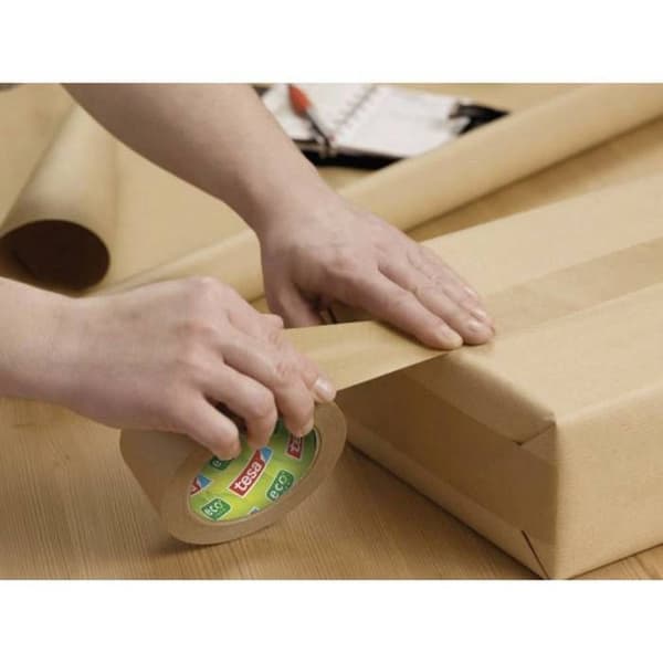 Förpackningstejp - Tesa - 55337-00002-01 - Brun - 50m - Paket om 3